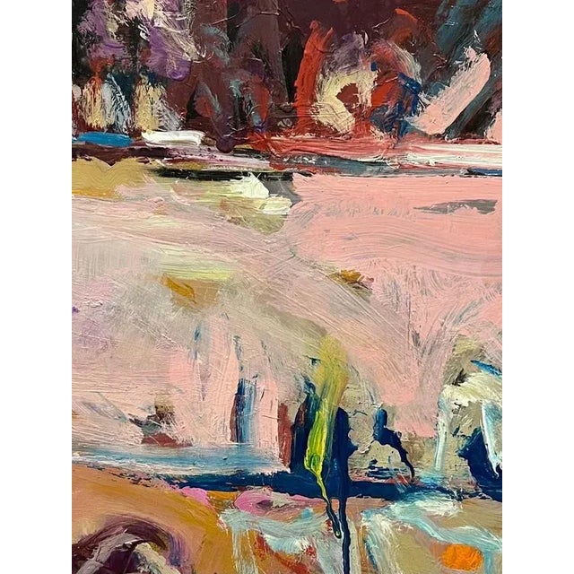 Contemporary Jean Krille, Landscape 144, Oil on Masonite, 1985 For Sale - Image 3 of 11