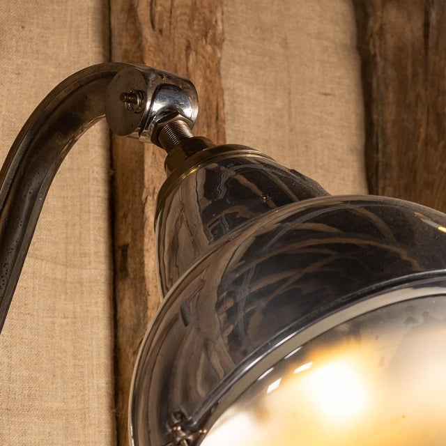 Brown 20th Century Dutch Polished Metal Outdoor Lamps, 1920s, Set of 2 For Sale - Image 8 of 11