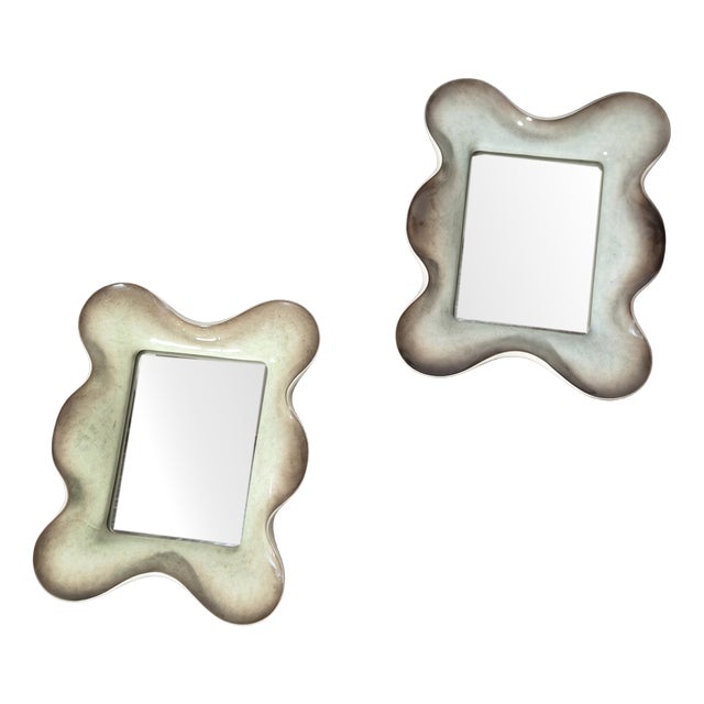 Ceramic Mirrors by Fausto Melotti, 1950s, Set of 2 For Sale