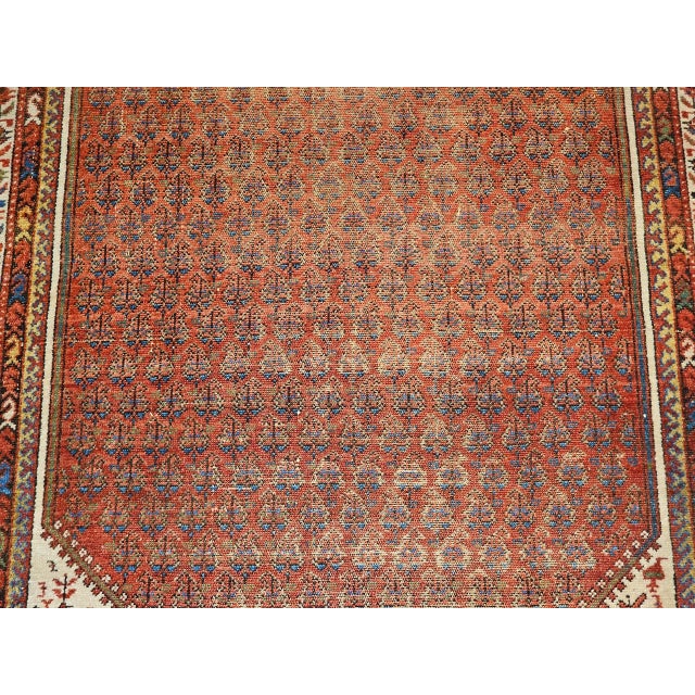 Textile Vintage Persian Malayer Area Rug, Wool Pile, Allover Paisley Design, 1920s For Sale - Image 7 of 12
