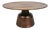 Forma Brass Pedestal Modern Industrial Coffee Table For Sale