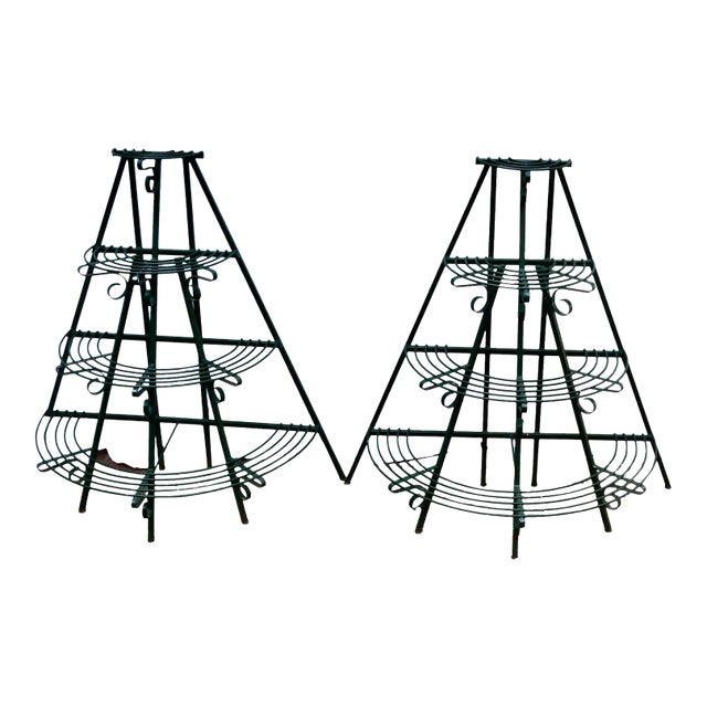 Vintage Garden Plant 4 Tiered Shelfes Pyramid For Sale