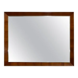 John Stuart Brass And Walnut Wall Mirror
