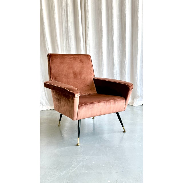 Mid-Century Modern Velvet Chair by Marco Zanuso for Arflex, Italy, 1950s For Sale - Image 13 of 13