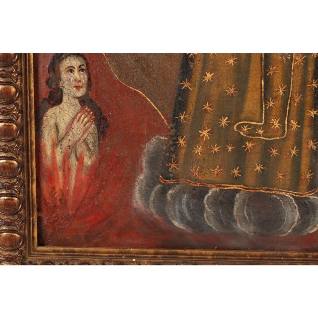 Our Lady of Carmel, Oil on Canvas, 19th Century For Sale - Image 9 of 14