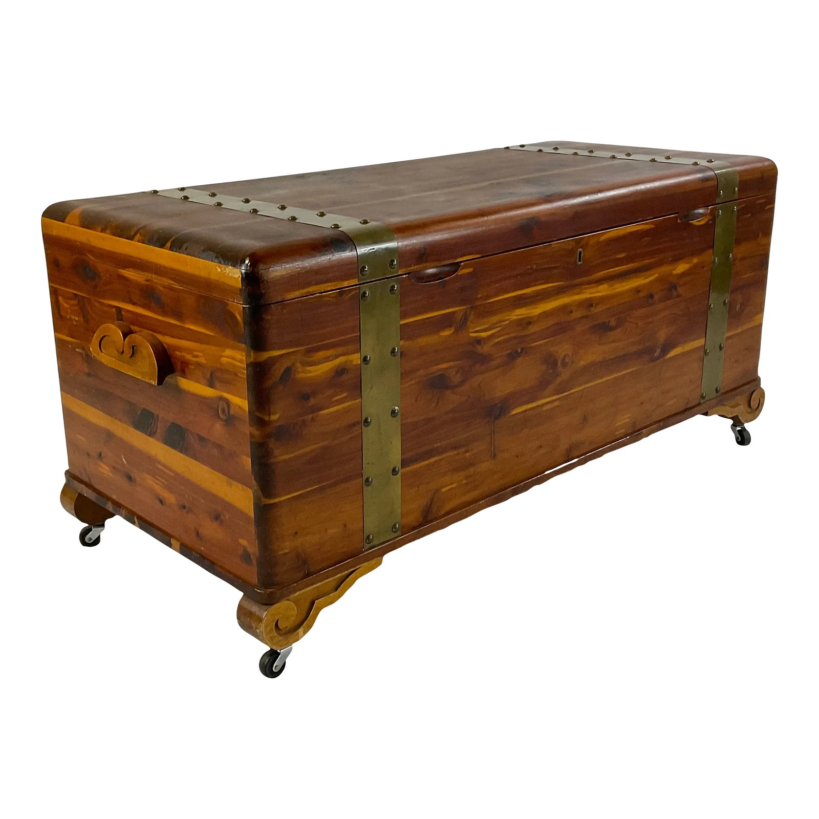 Late 1800s Antique Americana Revival Hand Crafted Cedar