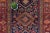 Traditional 1890s Antique Wide Geometric Botanical Red & Navy Hand Knotted Wool Pile Runner Rug - 4’7” x 10’9” For Sale - Image 3 of 11