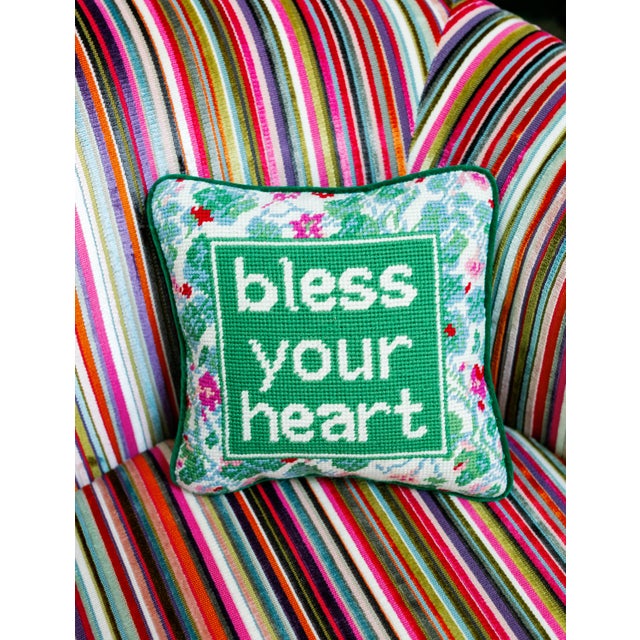Furbish Bless Your Heart Needlepoint Pillow Chairish