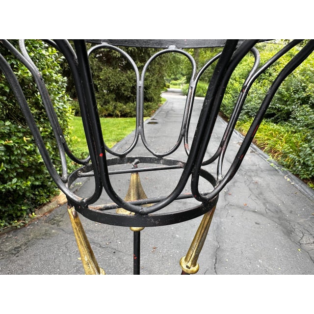 Pair of Empire Metal and Gilt 'Bow & Arrow' Plant Stands For Sale - Image 4 of 12