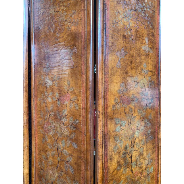 Chinese 20th Century Chinese Six Panel Folding Screen For Sale - Image 3 of 12