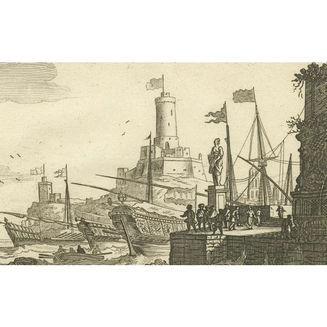 Lucas Vorsterman after Jan Peeters, Maritime Scene in the Aegean Archipelago with Fortifications & Ships, 1680, Print For Sale - Image 4 of 6