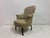 Antique Lounge Chair in Neutral Fabric, 1890s For Sale - Image 3 of 11