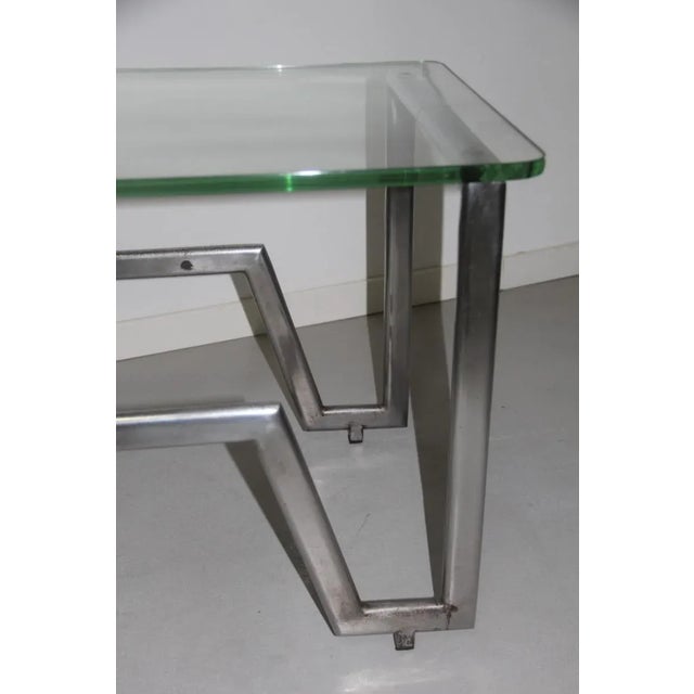 French Rationalist Chromed Metal Table, 1930s For Sale - Image 11 of 12