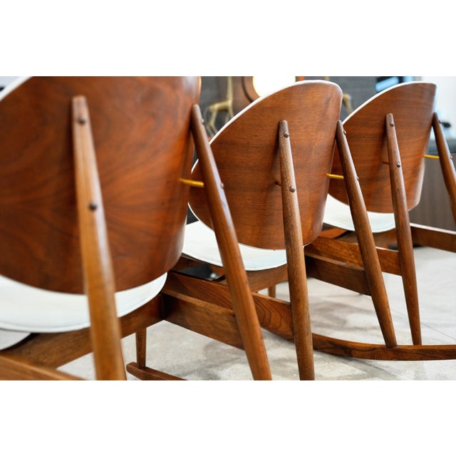 Seymour James Wiener for Kodawood Clam Shell Chairs Set – Rocker + 2 Lounge MCM 50's For Sale - Image 10 of 16