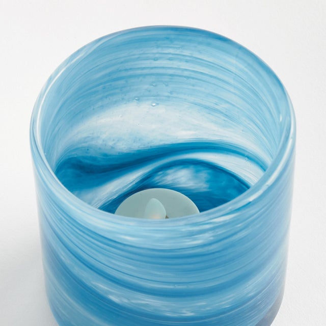 Kenneth Ludwig Chicago Barclay Butera Seaside Glass Hurricane For Sale - Image 4 of 5