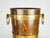 Oak and brass ice bucket with internal aluminum tray by Geraud Lafitte Ouvrier, 1950s. Good condition. No breakages or...