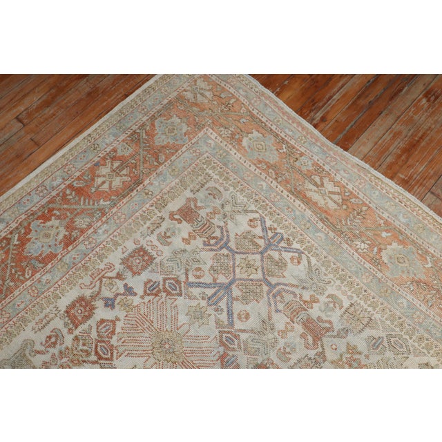 Antique Zabihi Collection Persian Mahal Soft Rug - 8'10" x 11'9" For Sale - Image 12 of 12