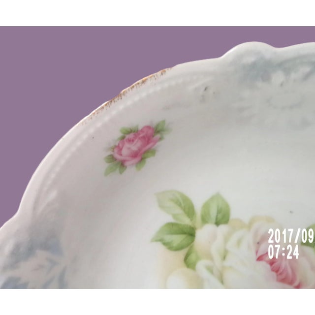 White Antique Porcelain Serving Bowl, Bavaria For Sale - Image 8 of 10