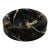 1970s Italian Angelo Mangiarotti Style Sculptural Round Black Marble Ashtray For Sale