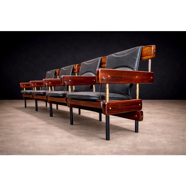 Pair of Double “Longarina” Auditorium Chairs, Sergio Rodrigues, 1965 For Sale - Image 9 of 13