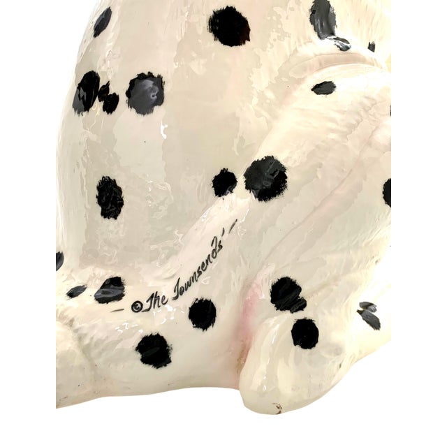 Vintage Large LifeSize Glazed Ceramic Dalmatian Dog Statue Chairish