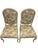 Textile Vintage Faux Bois Carved Side Chairs in Botanical Upholstery, a Pair For Sale - Image 7 of 9