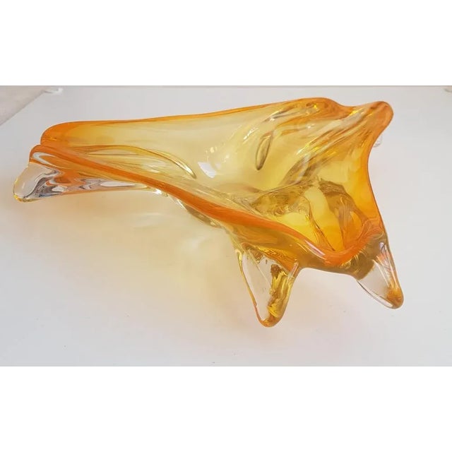 Orange and Gold Coloured Murano Glass Bowl, 1950s For Sale - Image 4 of 5