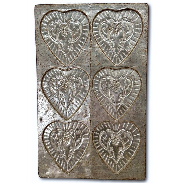 Large 17 Inches Tall Vintage Metal Sweetheart - Valentine Chocolate Factory Mold - Circa Early 20th Century For Sale In Boston - Image 6 of 12