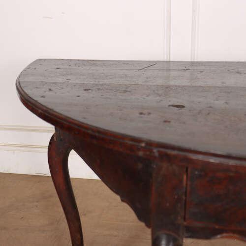 Brown Italian Demi-Lune Console Tables, Set of 2 For Sale - Image 8 of 11