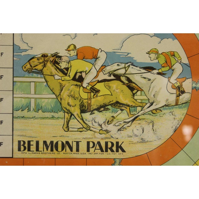 Belmont Park C1920s Horse Race Game Board Custom Framed For Sale - Image 9 of 9