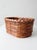 Wood Vintage Woven Reed Oval Basket For Sale - Image 7 of 11