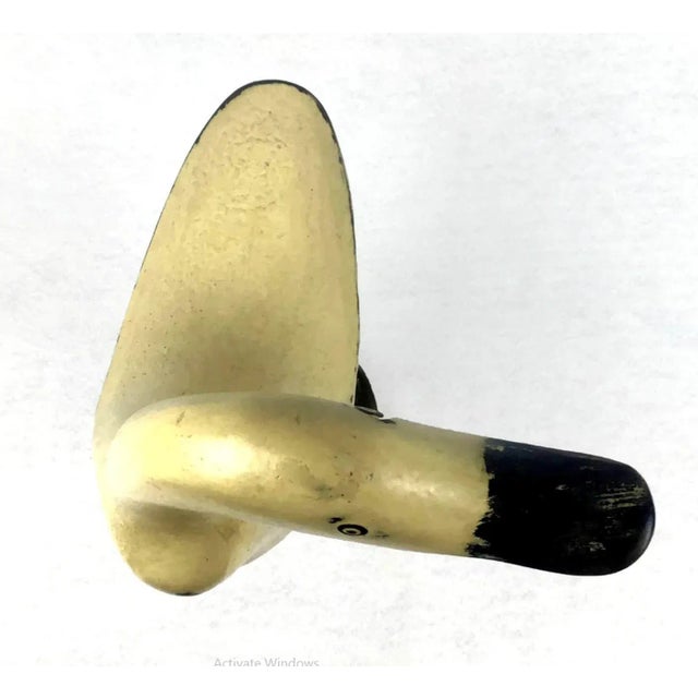 1980s Hand Crafted Artisan Carved Wood Duck For Sale - Image 5 of 13