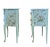 1950s A Pair of Louis XV Style Bedside Tables With Floral Design and Marble Tops For Sale - Image 9 of 11