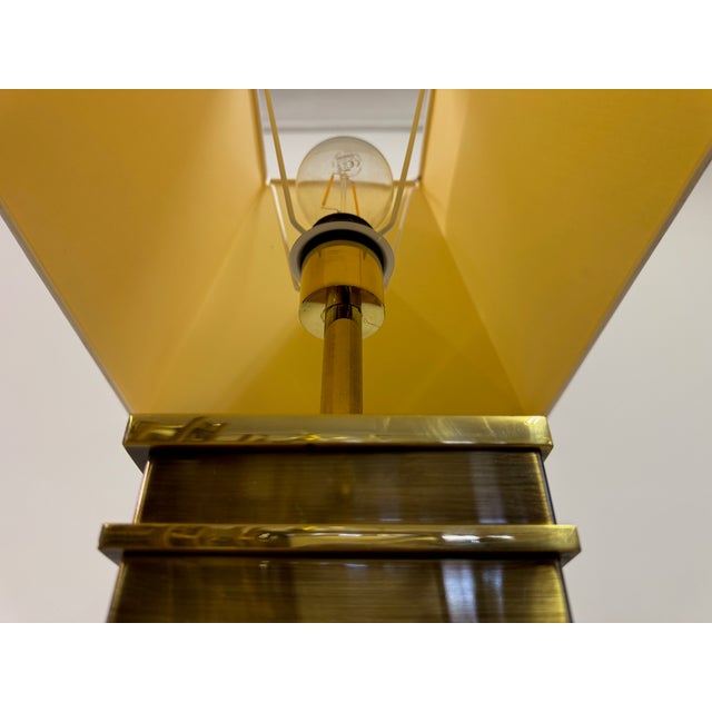 Vintage Brass Table Lamp from Vereinigte Werkstätten München, 1970s For Sale - Image 10 of 13