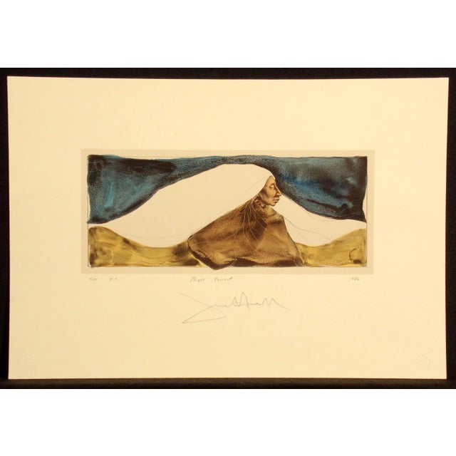 Paper 1990s "Night Current" Frank Howell Original Hand-Signed and Colored Lithograph For Sale - Image 7 of 7