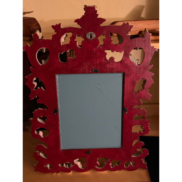 Antique Victorian Rococo Revival Gilt Wood Mirror - Genuine Gold Leaf Over Red Bole, C. 1890 For Sale - Image 4 of 10