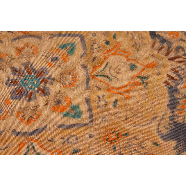 Shabby Chic 1990s Shabby Chic Vintage Wool Rug - 9.10x12.11 For Sale - Image 3 of 8