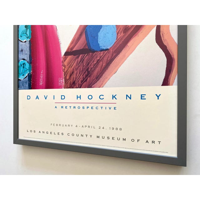 David Hockney Vintage 1988 Pop Art Lithograph Print Framed