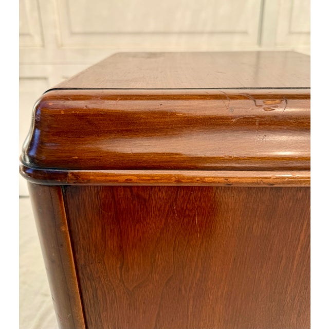 1930s Art Deco Nightstand With Bakelite Hardware Details For Sale - Image 9 of 15