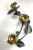 Art Nouveau Pewter & Brass Sculptural Floral Candleholder For Sale - Image 4 of 11