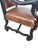Brown Ferguson Copeland European Country Carved Wood & Leather Crest Armchair For Sale - Image 8 of 17