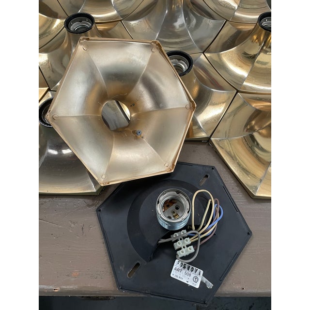 Cloe Mod. 508 Wall Lights from Fosnova, 1970s, Set of 16 For Sale - Image 3 of 8