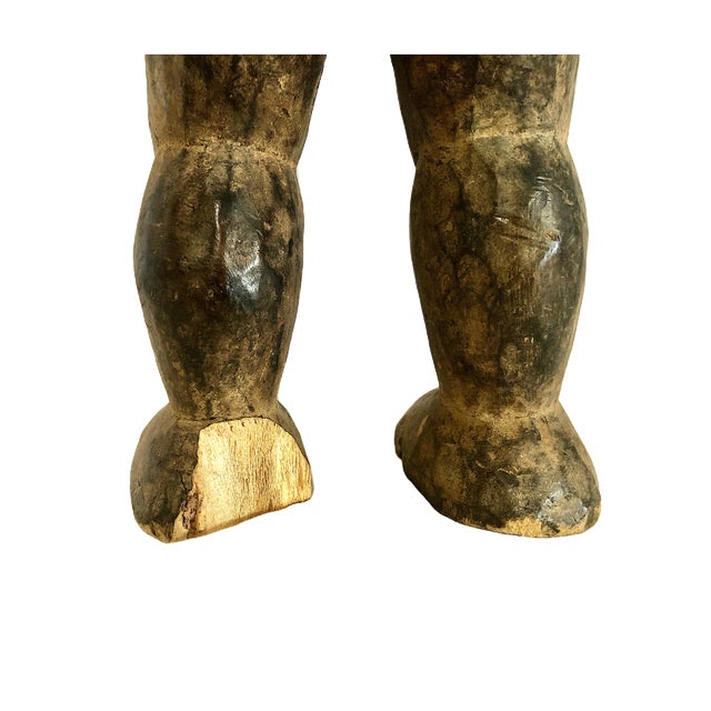 African Hand-Carved Wooden Female Figure For Sale - Image 12 of 13