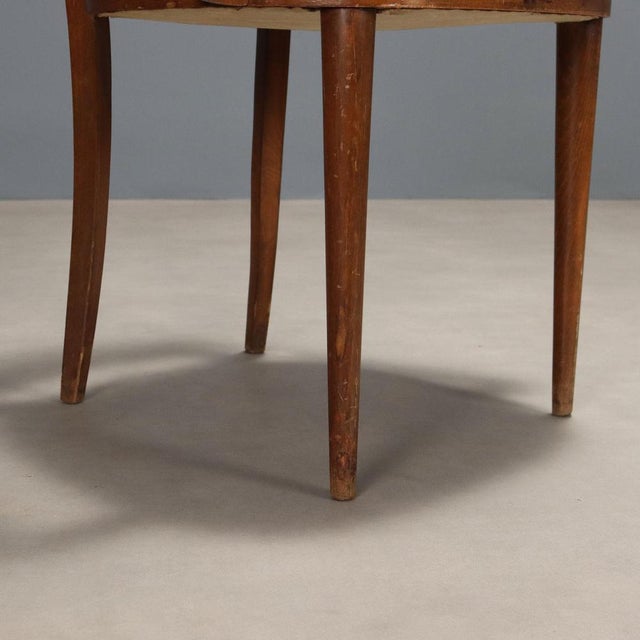 Beech Armchair with Skai Seat, 1950s For Sale - Image 6 of 9