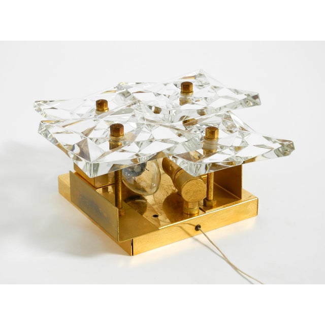Kinkeldey Crystal Glass and Brass Wall Lamp in Mint, 1960s For Sale - Image 13 of 18