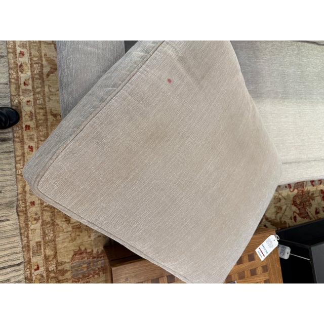 2010s Bench Crafted Bespoke Twill Sofa, Heathered Taupe For Sale - Image 5 of 12