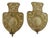 Large Mid-Century Baroque Swedish Brass Sconces, Set of 2 For Sale