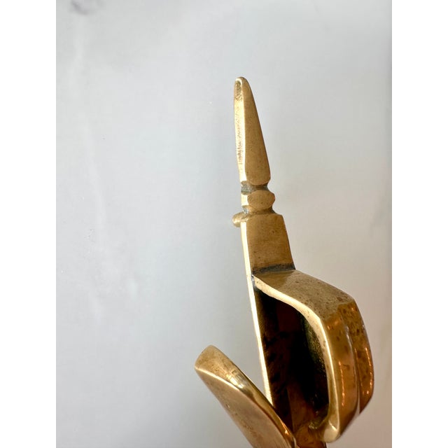 Vintage Ornate Brass Candle Wick Trimmer & Snuffer Scissors For Sale - Image 13 of 17