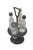 Victorian Antique Victorian Silver Plate Etched Glass Cruet Condiment Set 12" For Sale - Image 3 of 18