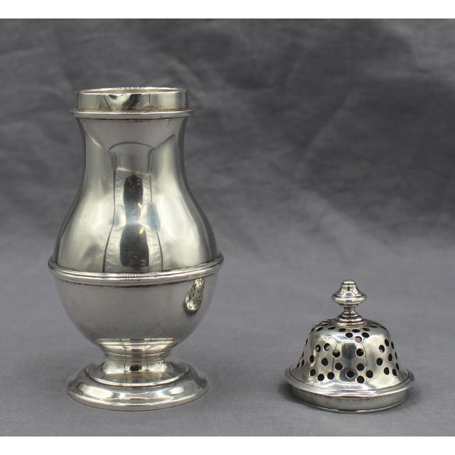 1910s 1912 London Sterling Silver Muffineer for Pairpoint Brothers For Sale - Image 5 of 7